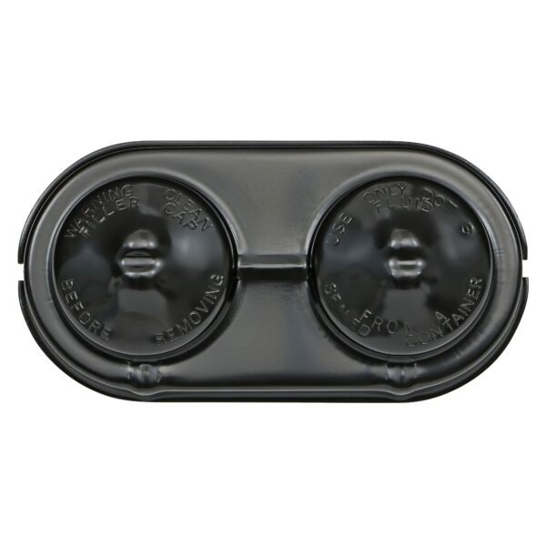TRANS-DAPT PERFORMANCE PRODUCTS BRAKE MASTER CYLINDER COVER; EARLY GM (1967-80); 2-3/8 IN. X 5 IN.; SINGLE BAIL- BLACK STEEL