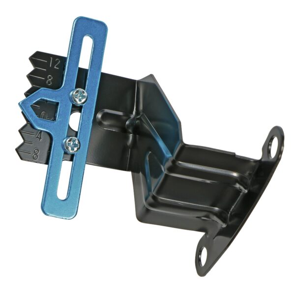 TRANS-DAPT PERFORMANCE PRODUCTS ASPHALT BLACK, STEEL TIMING TAB WITH POINTER- CHEVY SB 283-400 OR 4.3L V6 (7 IN. BALANCERS)