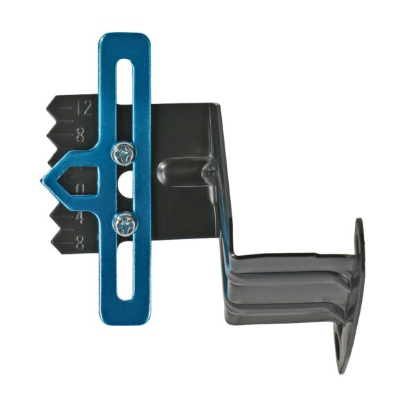 TRANS-DAPT PERFORMANCE PRODUCTS ASPHALT BLACK, STEEL TIMING TAB WITH POINTER- CHEVY SB 283-400 OR 4.3L V6 (7 IN. BALANCERS)