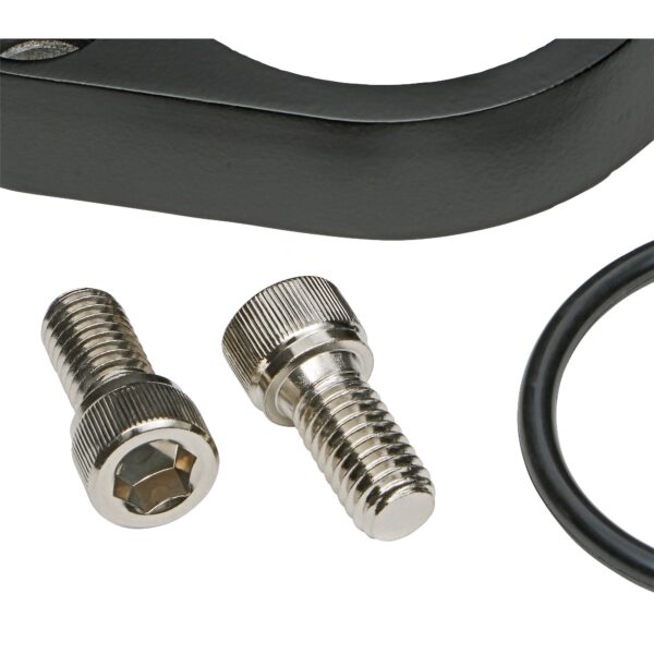 TRANS-DAPT PERFORMANCE PRODUCTS 90 DEGREE, SWIVEL STYLE WATER NECK; (O-RING SEAL); SB AND BB CHEVY V8- BLACK ALUMINUM