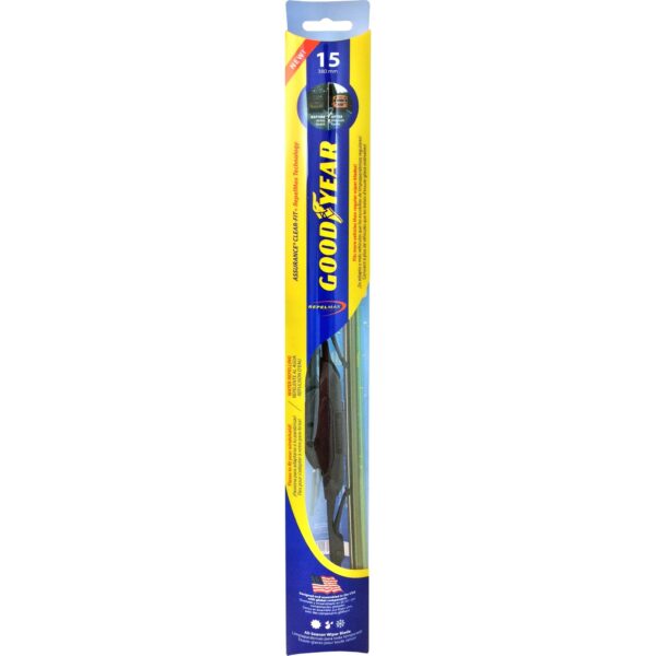 15" Water-Repelling Conventional Wiper Blade with Multi-fit adapters