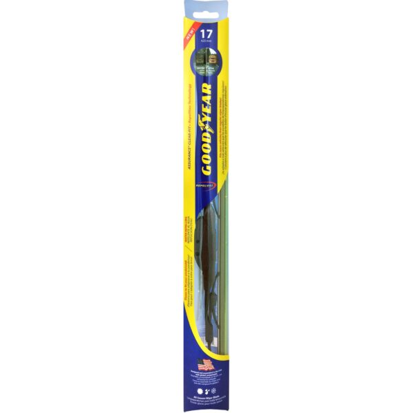 17" Water-Repelling Conventional Wiper Blade with Multi-fit adapters