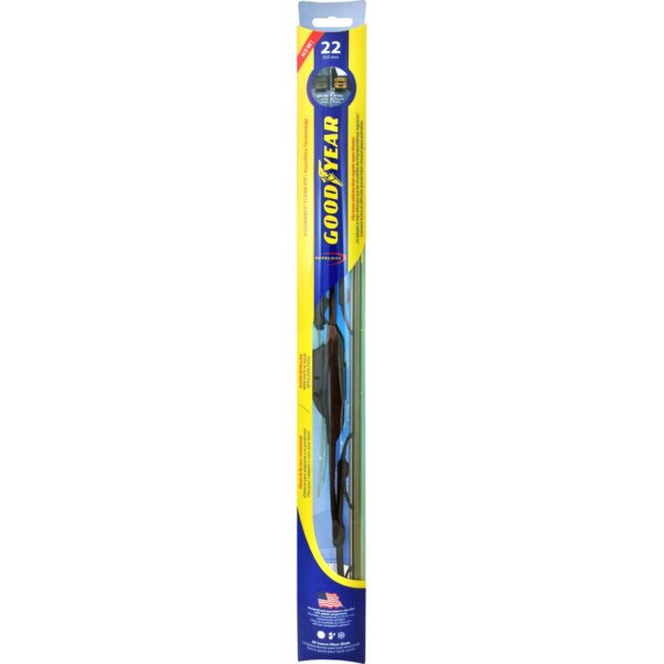 22" Water-Repelling Conventional Wiper Blade with Multi-fit adapters
