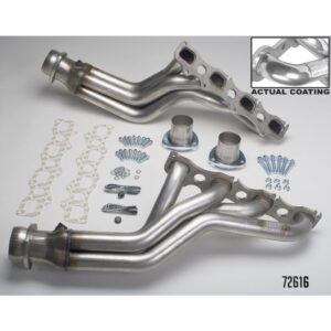 HEDMAN HEDDERS STAINLESS STEEL HEADERS; 2006-17 CHARGER, 2005-08 DODGE MAGNUM, 2005-14 CHRYSLER 300 SRT8 6.1L FULL LENGTH- SILVER HTC COATED