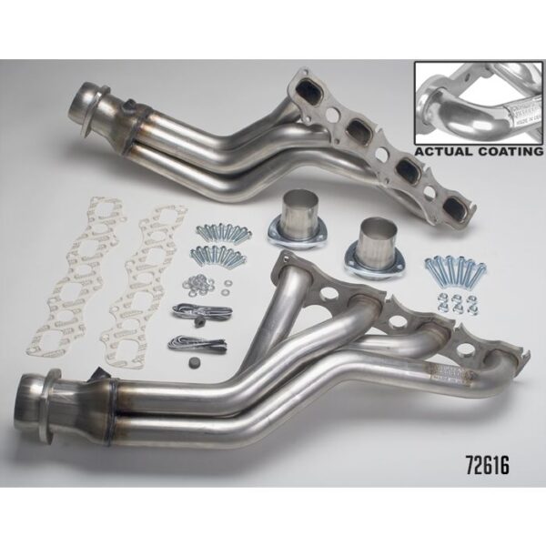 HEDMAN HEDDERS STAINLESS STEEL HEADERS; 2006-17 CHARGER, 2005-08 DODGE MAGNUM, 2005-14 CHRYSLER 300 SRT8 6.1L FULL LENGTH- SILVER HTC COATED