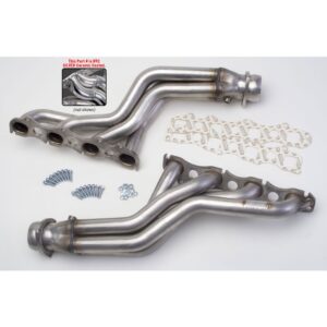 HEDMAN HEDDERS STAINLESS STEEL HEADERS; 2009-2014 DODGE CHALLENGER 5.7L ; FULL LENGTH DESIGN; 1-3/4 IN. TUBE DIA.- HTC CCOATED