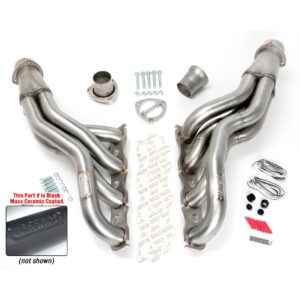 HEDMAN HEDDERS STAINLESS HEADERS; 06-17 DODGE CHARGER, 09-17 DODGE CHALLENGER, 05-08 DODGE MAGNUM 5.7L, 6.1L, 6.2L OR 6.4L ENGINE; 2 IN. LONG TUBE DESIGN- BLACK MAXX COATED 304 STAINLESS STEEL