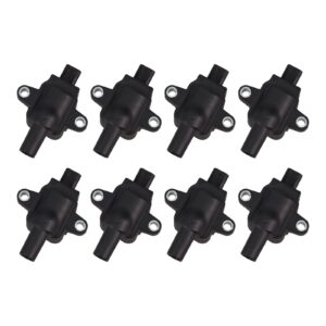 Ignition Coil; Set of 8; Ford Godzilla 7.3L V8; Black