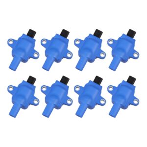 Ignition Coil; Set of 8; Ford Godzilla 7.3L V8; Blue