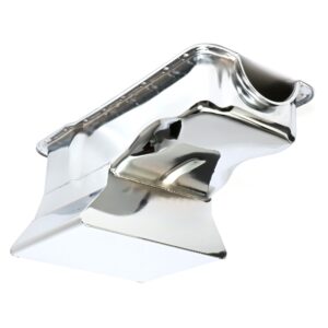 TRANS-DAPT PERFORMANCE PRODUCTS SB FORD OIL PAN 1965-1987 260-289-302 7QT FRONT SUMP CHROME