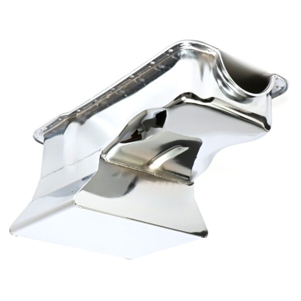 TRANS-DAPT PERFORMANCE PRODUCTS SB FORD OIL PAN 1965-1987 260-289-302 7QT FRONT SUMP CHROME