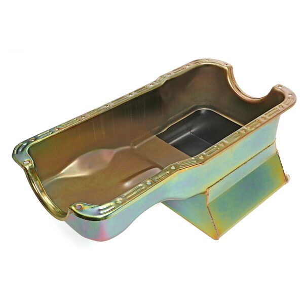 TRANS-DAPT PERFORMANCE PRODUCTS SB FORD OIL PAN 1965-1987 260-289-302 7QT FRONT SUMP ZINC