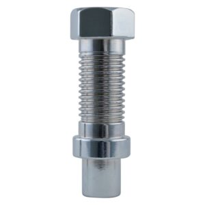 Hex Bolt Lugz - Dually Chrome 30mm Steel 14x2.0 Thread 32 Lugs & 1 Key