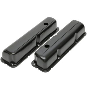 TRANS-DAPT PERFORMANCE PRODUCTS TRADITIONAL DESIGN VALVE COVERS; STOCK; FORD 352, 360, 390, 406, 427, 428 (NOT COBRAJET 428)- BLACK STEEL