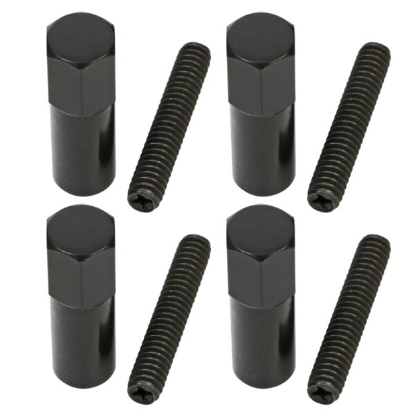 TRANS-DAPT PERFORMANCE PRODUCTS 1/4 IN.-20 X 1-3/8 IN. HEX STUD STYLE VALVE COVER BOLTS- BLACK STEEL
