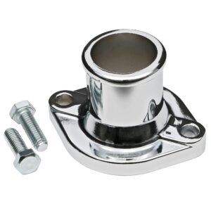 TRANS-DAPT PERFORMANCE PRODUCTS STRAIGHT-UP STYLE WATER NECK; (O-RING SEAL); FITS 1970-74 FORD 351C (5.8L)- CHROME STEEL