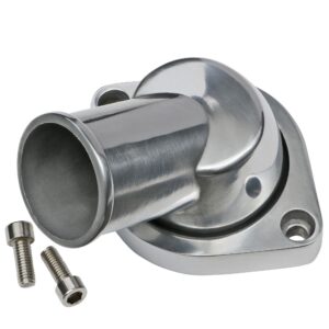 TRANS-DAPT PERFORMANCE PRODUCTS 30 DEGREE, SWIVEL STYLE WATER NECK; 1997-2015 GM LS (GEN III/IV) ENGINES- POLISHED ALUMINUM