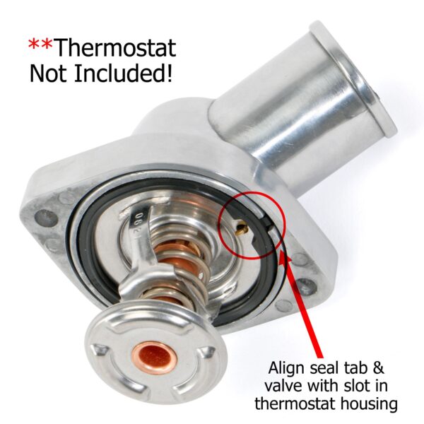 TRANS-DAPT PERFORMANCE PRODUCTS 30 DEGREE, SWIVEL STYLE WATER NECK; 1997-2015 GM LS (GEN III/IV) ENGINES- POLISHED ALUMINUM