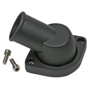 TRANS-DAPT PERFORMANCE PRODUCTS 30 DEGREE, SWIVEL STYLE WATER NECK; 1997-2015 GM LS (GEN III/IV) ENGINES- BLACK ALUMINUM