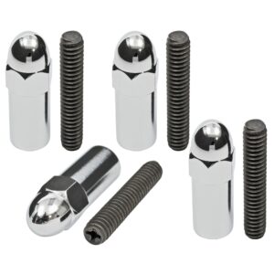1-3/8 IN. TALL, STEEL ACORN-STYLE VALVE COVER STUDS; 1/4-20 THREAD- CHROME