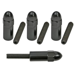 1-3/8 IN. TALL, STEEL ACORN-STYLE VALVE COVER STUDS; 1/4-20 THREAD- BLACK FINISH