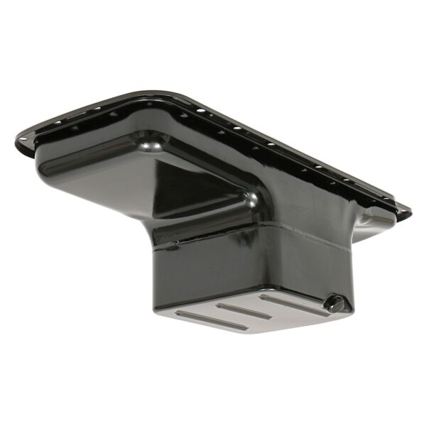 TRANS-DAPT PERFORMANCE PRODUCTS 1966-UP MOPAR 361-440 B AND RB, 426 POWDER COATED OEM STYLE OIL PAN- ASPHALT BLACK (7 QTS.)