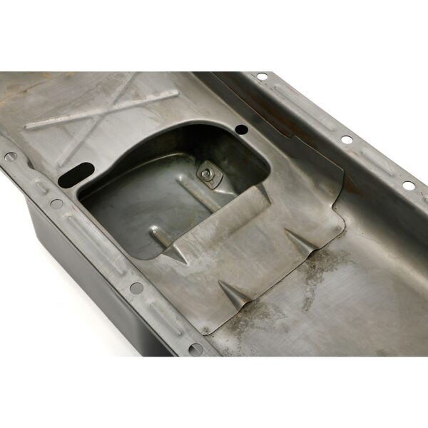 TRANS-DAPT PERFORMANCE PRODUCTS 1966-UP MOPAR 361-440 B AND RB, 426 POWDER COATED OEM STYLE OIL PAN- ASPHALT BLACK (7 QTS.)