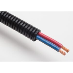 TRANS-DAPT PERFORMANCE PRODUCTS BLACK WIRE HARNESS; CONVOLUTED; 3/8 IN. DIAMETER- (10 FT)