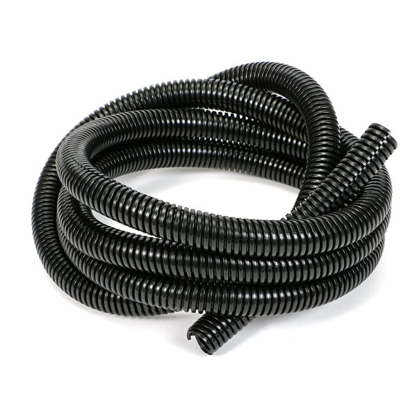 TRANS-DAPT PERFORMANCE PRODUCTS BLACK WIRE HARNESS; CONVOLUTED; 1/2 IN. DIAMETER- (7 FT)