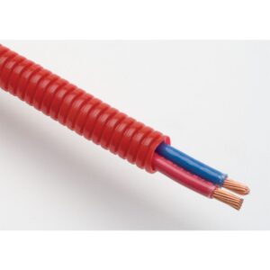 TRANS-DAPT PERFORMANCE PRODUCTS RED WIRE HARNESS; CONVOLUTED; 1/4 IN. DIAMETER- (10 FT)