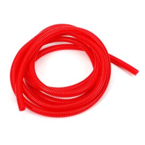 TRANS-DAPT PERFORMANCE PRODUCTS RED WIRE HARNESS; CONVOLUTED; 3/8 IN. DIAMETER- (10 FT)