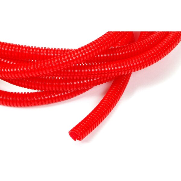 TRANS-DAPT PERFORMANCE PRODUCTS RED WIRE HARNESS; CONVOLUTED; 3/8 IN. DIAMETER- (10 FT)