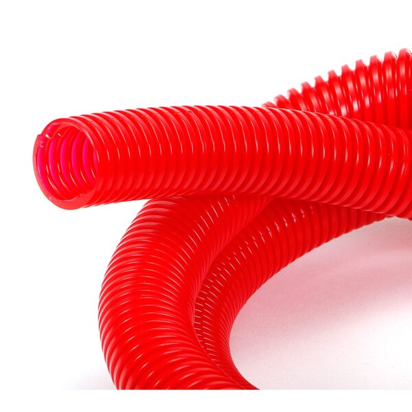 TRANS-DAPT PERFORMANCE PRODUCTS RED WIRE HARNESS; CONVOLUTED; 3/4 IN. DIAMETER- (5 FT)