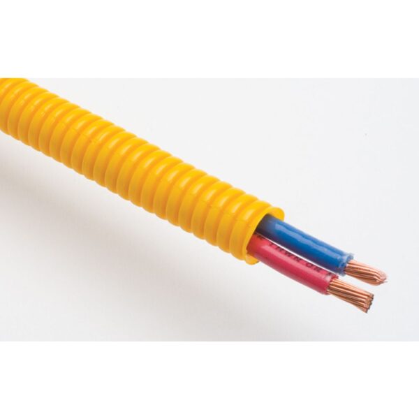 TRANS-DAPT PERFORMANCE PRODUCTS YELLOW WIRE HARNESS; CONVOLUTED; 1/4 IN. DIAMETER- (10 FT)