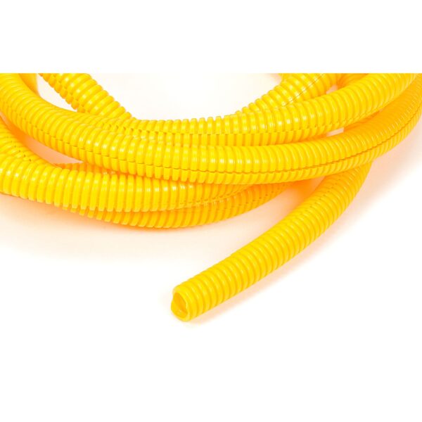 TRANS-DAPT PERFORMANCE PRODUCTS YELLOW WIRE HARNESS; CONVOLUTED; 3/8 IN. DIAMETER- (10 FT)