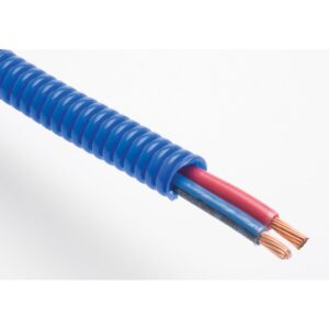 TRANS-DAPT PERFORMANCE PRODUCTS BLUE WIRE HARNESS; CONVOLUTED; 1/4 IN. DIAMETER- (10 FT)