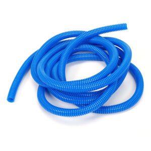 TRANS-DAPT PERFORMANCE PRODUCTS BLUE WIRE HARNESS; CONVOLUTED; 3/8 IN. DIAMETER- (10 FT)