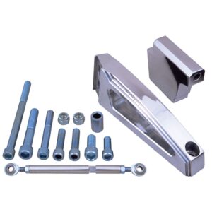 TRANS-DAPT PERFORMANCE PRODUCTS AIR CONDITIONING AND ALTERNATOR BRACKET SET; 1965-68 BB CHEVY (SHORT WATER PUMP)- BILLET ALUMINUM