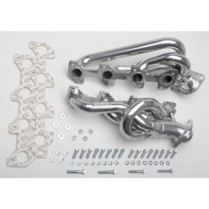 HEDMAN HEDDERS; 2000-02 DODGE TRUCK, DURANGO, DAKOTA 4.7L V8; 2WD AND 4WD; 1-1/2 IN. DIAMETER REPLACEMENT HEADERS, STOCK COLLECTORS- HTC POLISHED-SILVER CERAMIC-COATED, MILD STEEL