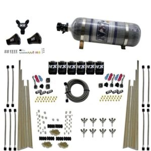 Nitrous Express 8-CYL TRIPLE-D DRY DIRECT PORT, 3 STAGE DRY, 6 SOLENOIDS W/ 12LB BOTTLE