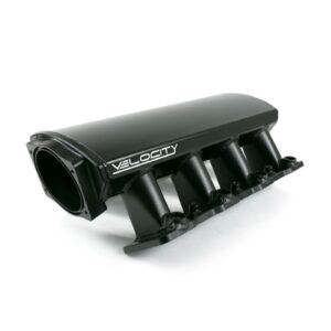 TSP Intake Manifold; TSP Velocity Fab. Aluminum Cathedral Port Angled; Black