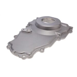 TSP GM LS 1-Piece Satin Aluminum Timing Cover with Cam Position Sensor Provision, Harness, Crank Seal, and Gasket