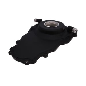 TSP GM LS 1-Piece Black Aluminum Timing Cover with Turbo Oil Drain Return