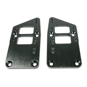 TSP Engine Mount Adapter Plate; Aluminum LS to SBC/BBC; Black