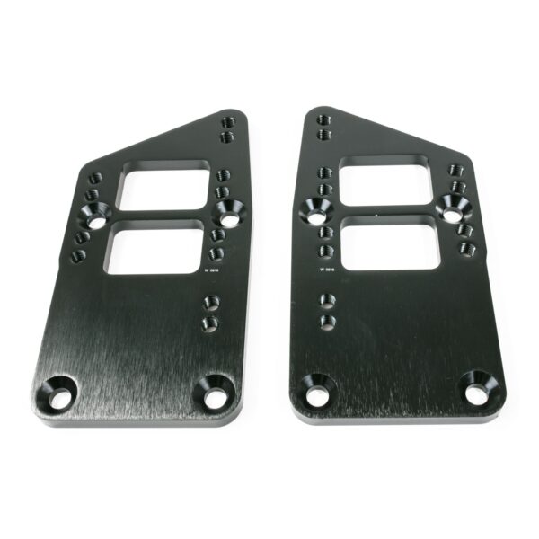 TSP Engine Mount Adapter Plate; Aluminum LS to SBC/BBC; Black
