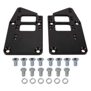 Engine Mount Adapter Plate; Aluminum LT Gen V to SBC/BBC; Black