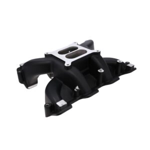 TSP GM LS Cathedral Port Carbureted Dual Plane Black Aluminum Intake Manifold