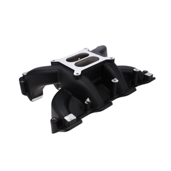TSP GM LS Cathedral Port Carbureted Dual Plane Black Aluminum Intake Manifold