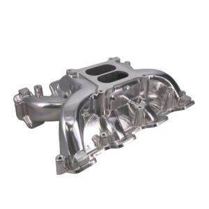 TSP GM LS Cathedral Port Carbureted Dual Plane Polished Aluminum Intake Manifold