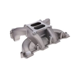 TSP GM LS Cathedral Port Carbureted Dual Plane Satin Aluminum Intake Manifold